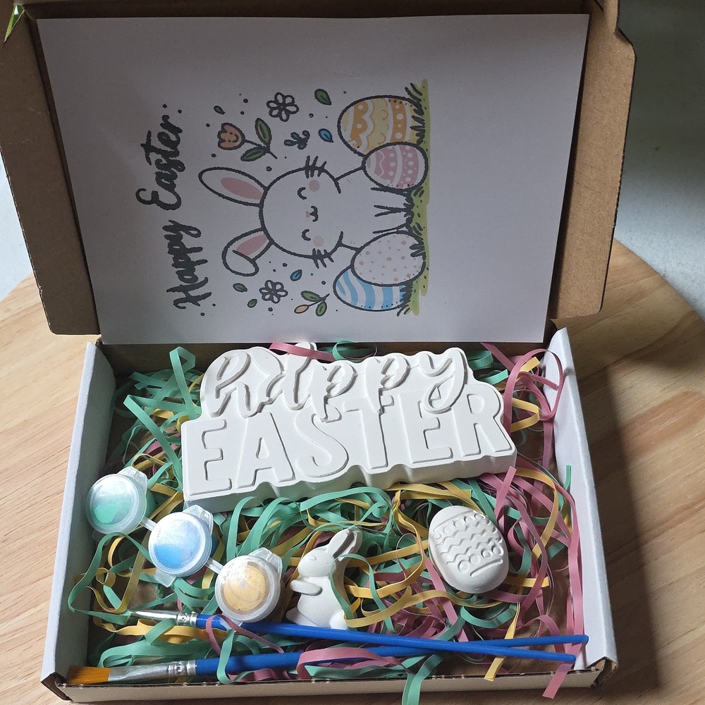 DIY Paint it yourself Happy Easter Craft Set with Paints